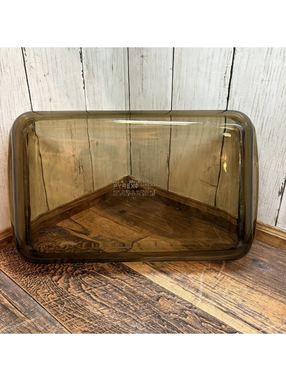 Pyrex Corning Baking Casserole Dish #232 Brown Amber Glass 28x18x4cm Vintage UK